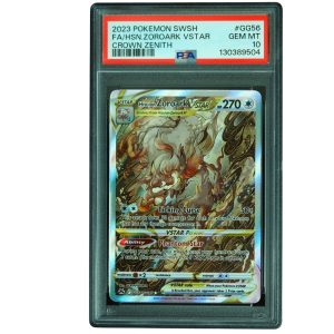 Hisuian Zoroark VSTAR #GG56_GG70 Crown Zenith_ Galarian Gallery UR Holo PSA 10 Pokemon Card Front