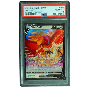 Ho-Oh V #140_195 Silver Tempest UR Holo PSA 10 Pokemon Card Front
