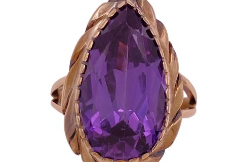 Lab Alexandrite Vintage Ring 10K