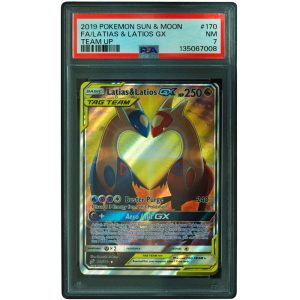 Latias & Latios #170_181 Team Up Holofoil PSA 7 Pokemon Card Front