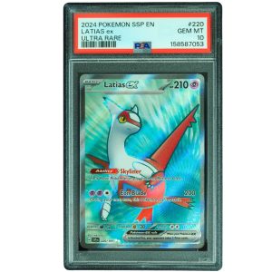 Latias ex #220_191 Surging Sparks UR Holo PSA10 Pokemon Card Front