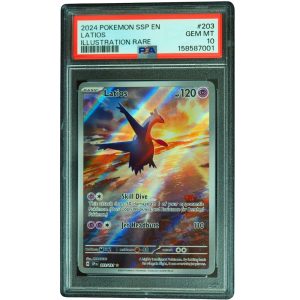 Latios #203_191 Surging Sparks IR Holo PSA 10 Pokemon Card Front