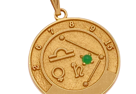 Libra Pendant 14KYG Emerald