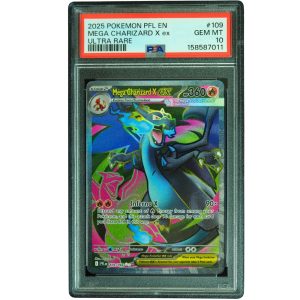 Mega Charizard X ex #109_094 Phantasmal Flames UR Holo PSA 10 Pokemon Card Front
