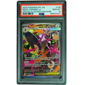 Mega Lopunny ex #128_094 Phantasmal Flames SIR Holo PSA 10 Pokemon Card Front