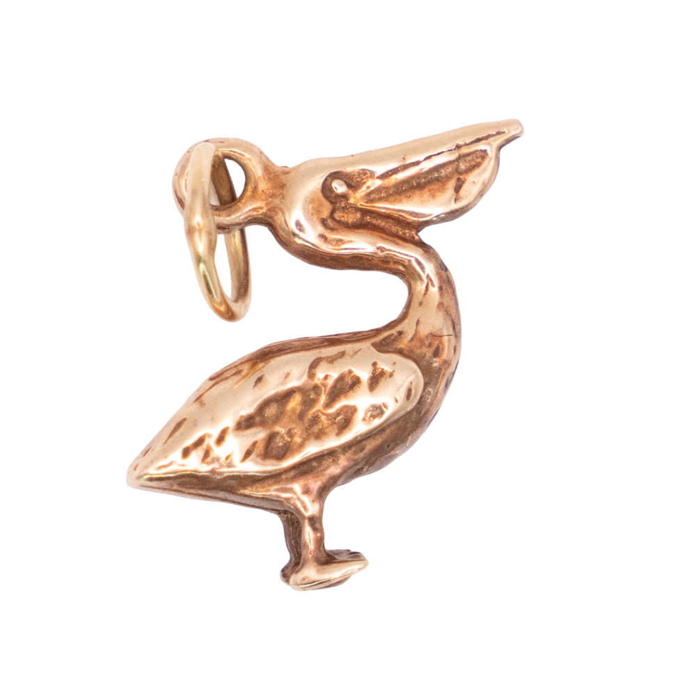 Mini Pelican 14k Rose Gold Charm