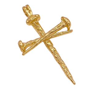 Nail Cross Pendant 14KYG