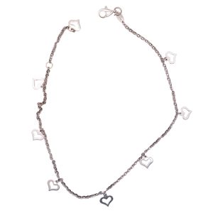 Open Heart Bracelet 18k White Gold