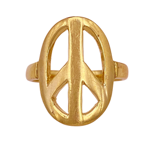Peace Sign Ring 18KYG