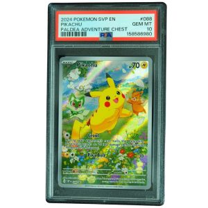 Pikachu #088_SV-P Paldea Adventure Chest Promo Holo PSA 10 Pokemon Card Front