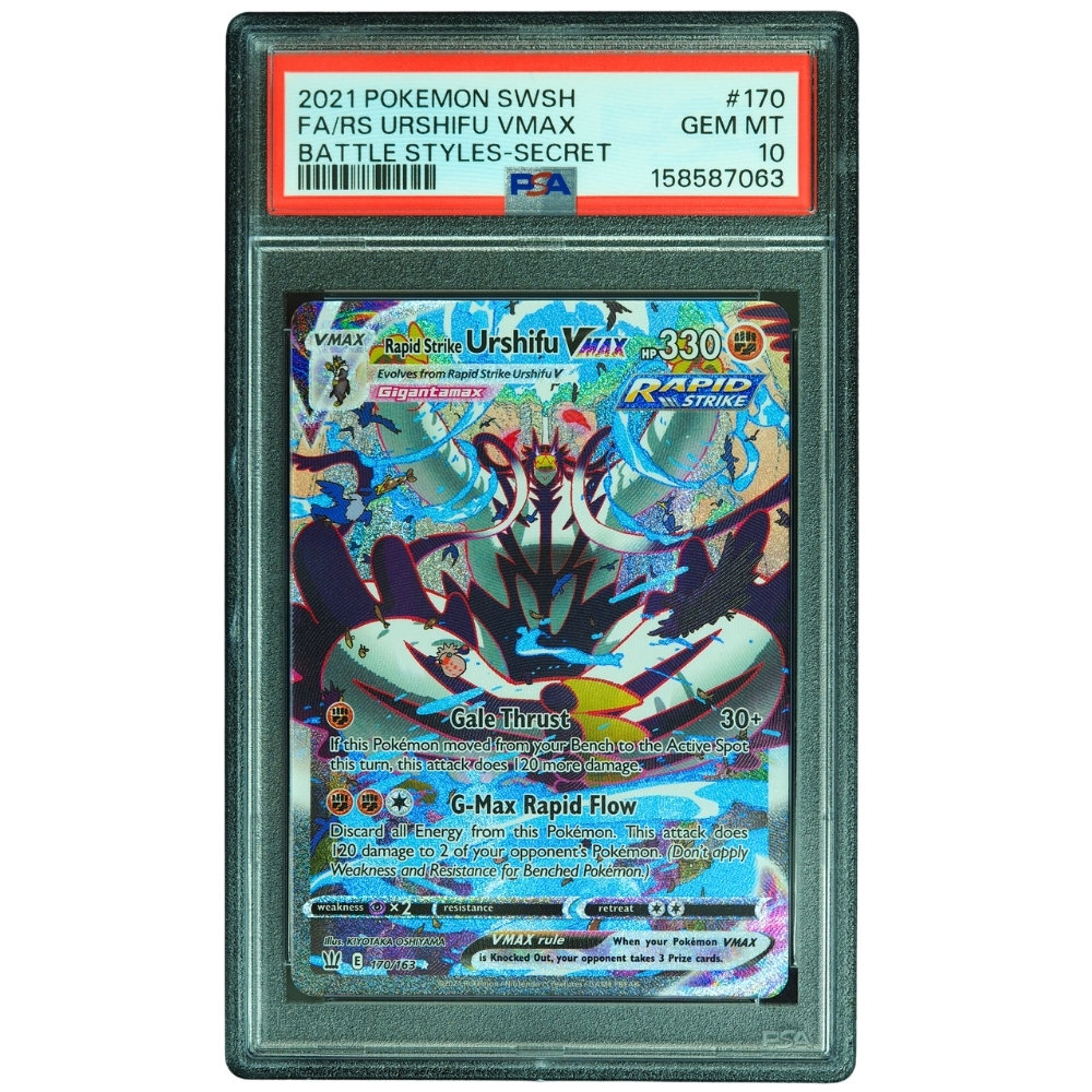 Rapid Strike Urshifu VMAX #170/163 Battle Styles Secret Rare Holo PSA 10 Pokémon Card