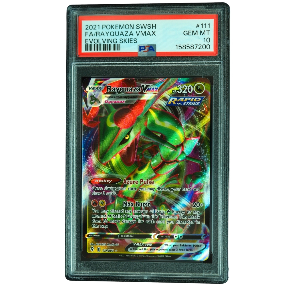 Rayquaza VMAX #111/203 Evolving Skies Ultra Rare Holo PSA 10 Pokémon Card