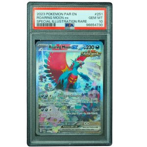 Roaring Moon ex #251_182 Paradox Rift SIR Holo PSA 10 Pokemon Card Front