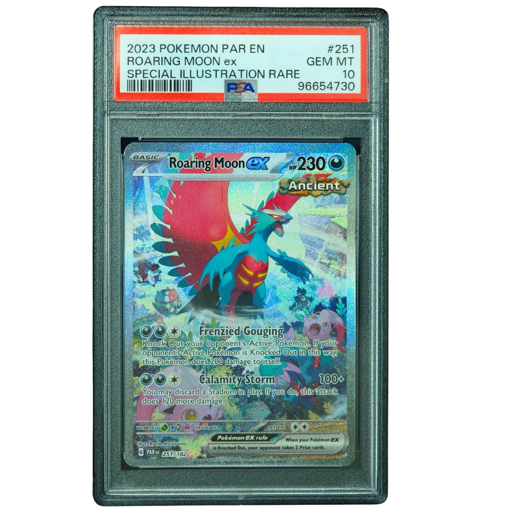 Roaring Moon ex #251/182 Paradox Rift Special Illustration Rare Holo PSA 10 Pokémon Card