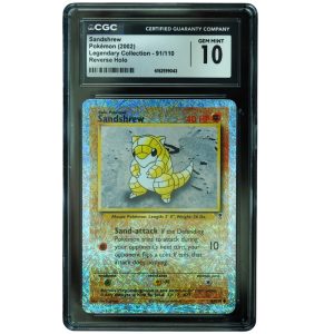 Sandshrew #91_110 Legendary Collection Reverse Holo CGC 10 Pokemon Card Front