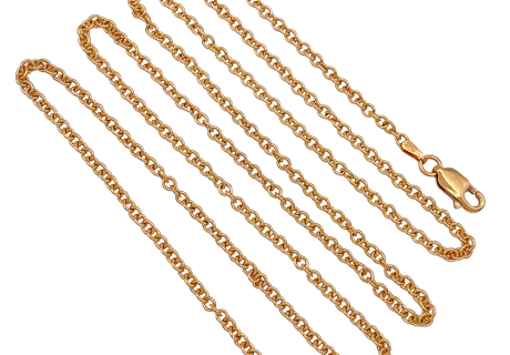 Solid Link Chain Necklace 14KYG