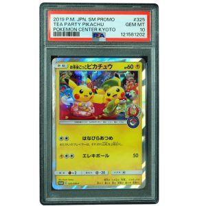 Tea Party Pikachu #325_SM-P PM Center Kyoto Holo PSA 10 Jpn Pokemon Card Front