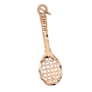 Tennis Racket 14k Yellow Gold Charm