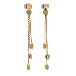 Three Strand Drop Earrings 14k Yellow Gold