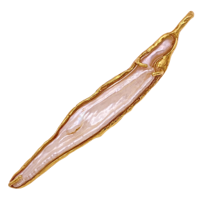 Vintage Statment Pendant 14K Freshwater Pearl
