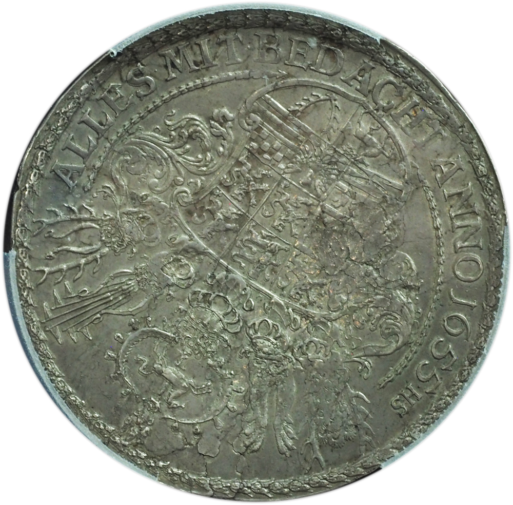 Buy 1655-HS Germany Brunswick-Wolfenbüttel 2 Taler AU58 PCGS