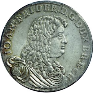 1677 Brunswick-Lüneburg 2/3 Taler MS62 PCGS