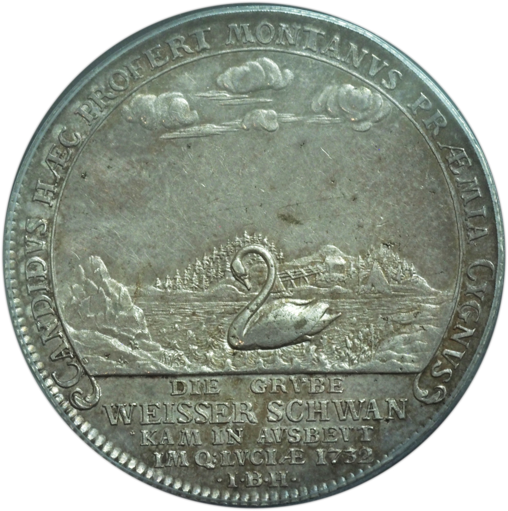 1752-IBH Brunswick-Wolfenbüttel “White Swan” Taler D-2157 AU PCGS