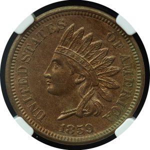 1859 Indian Head Cent UNC Details NGC – First Year Type