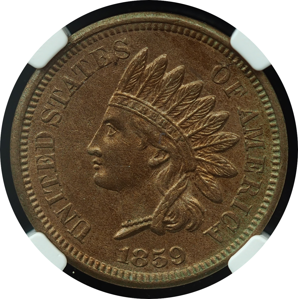 1859 Indian Head Cent UNC Details NGC – First-Year One-Year Type