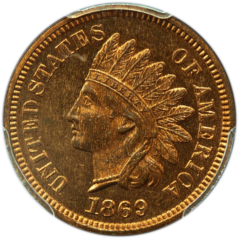 1869 Proof Indian Head Cent PR64RB PCGS