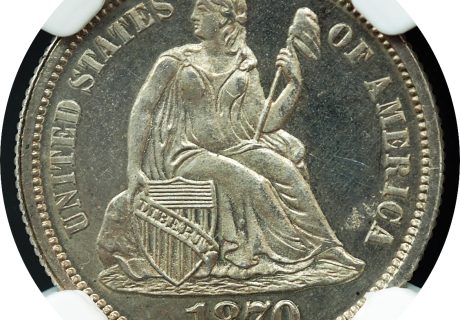 1870 Proof Seated Liberty Dime PF62 Cameo NGC