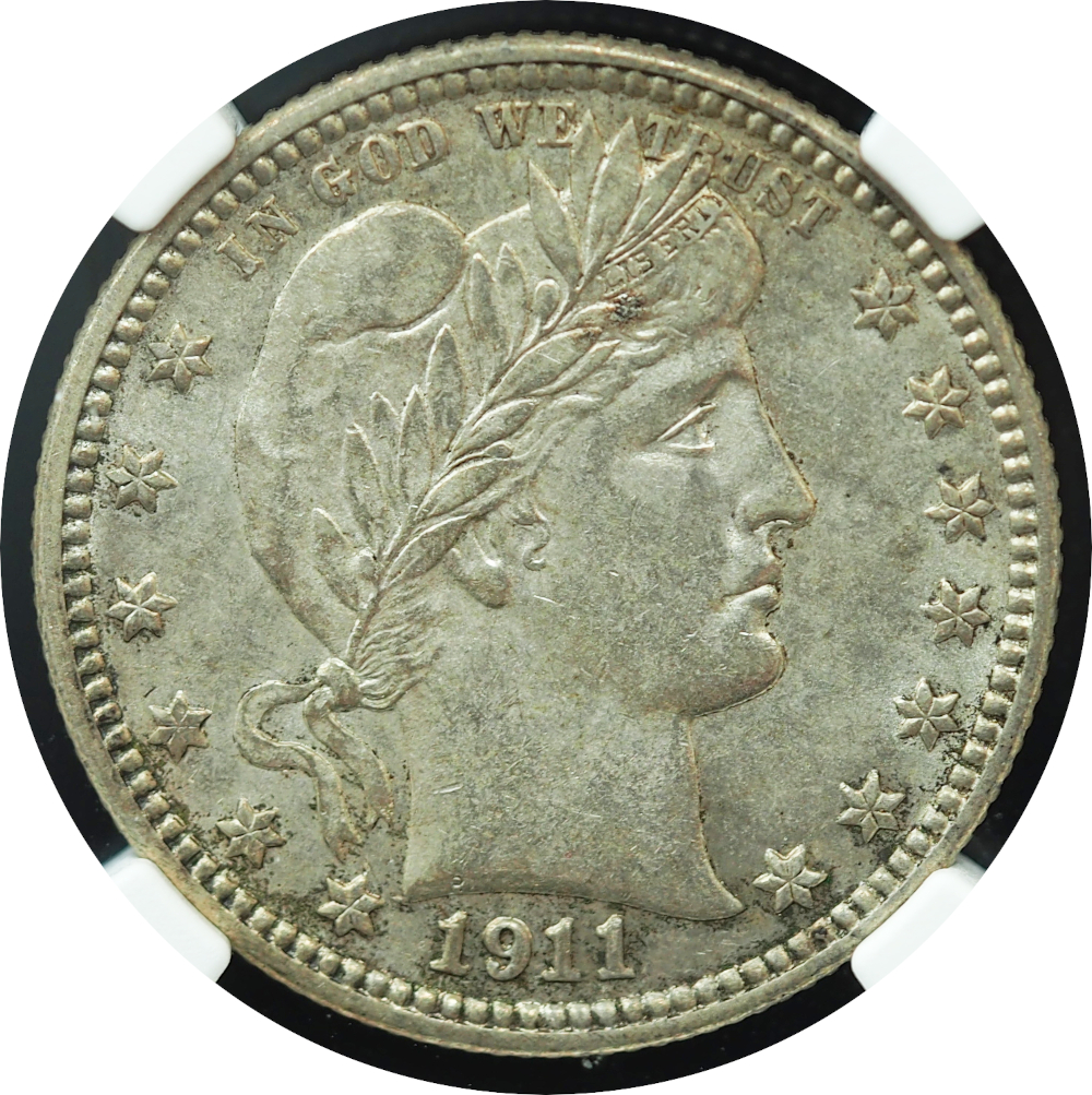 1911-D Barber Quarter AU58 NGC