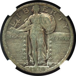 1919-D Standing Liberty Quarter F12 NGC