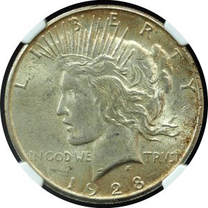 1928-S Peace Dollar MS62 NGC