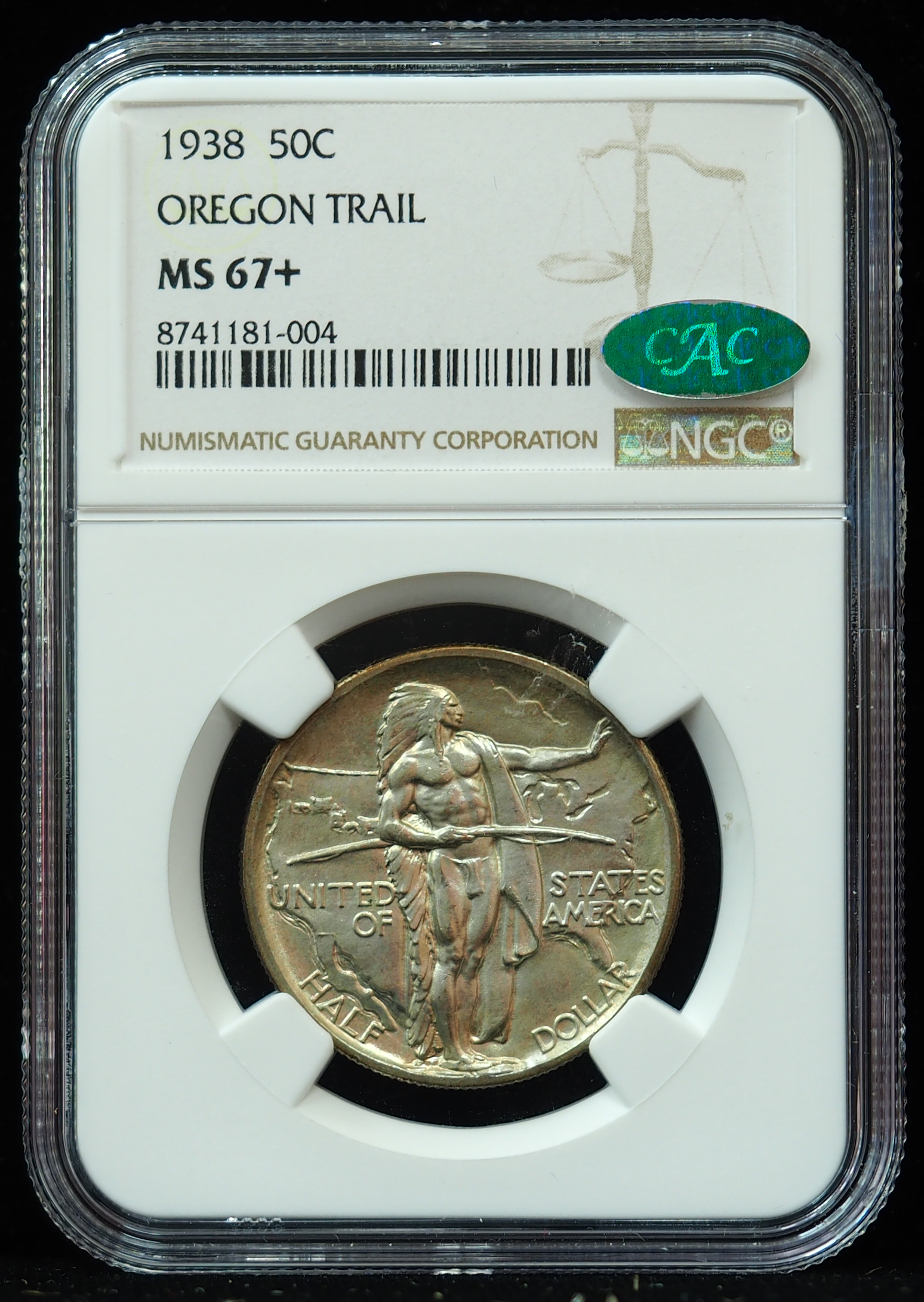 Mielno ミエルノ Half-Awake Day 800% シークレット Buy 1938 Oregon Trail Commemorative Half Dollar MS67+ NGC & CAC