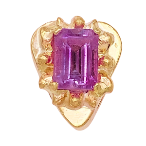 Amethyst Slide Charm 14KYG