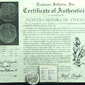 Atocha 8 Reales Grade 1 Rincon Assayer CoA #119418