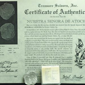 Atocha 8 Reales Grade 1 Rincon Assayer CoA #146315