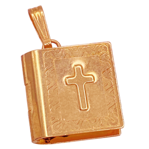 Bible Locket Charm 14K Gold