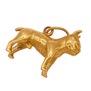 Boston Terrier Charm 14K Gold