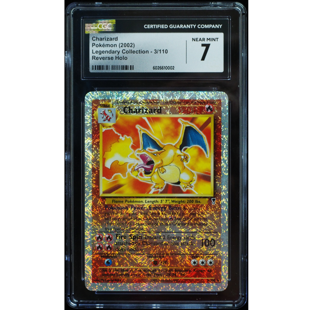 2002 Pokémon Charizard #3 Legendary Collection Reverse Holo CGC 7