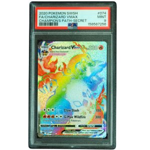 Charizard VMAX #074_073 Champion's Path Secret Rare PSA 9 Pokemon Card Front