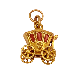 Coronation Coach Charm 14K Gold Walter Lampl