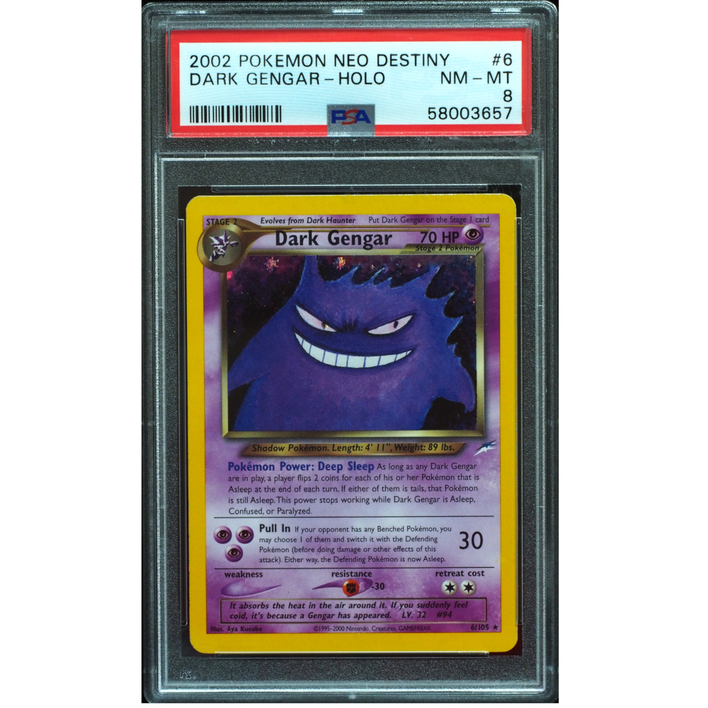 2002 Pokémon Dark Gengar #6 Neo Destiny Holo Rare PSA 8