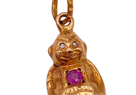 Edwardian Era Billiken Charm 14K Gold