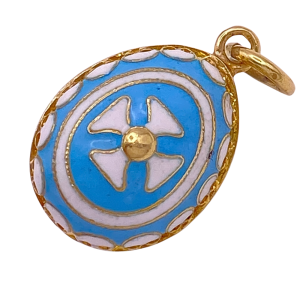 Enamel 14K Gold Russian Egg Charm