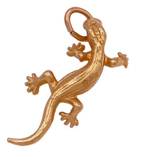 Gecko Lizard Charm 10K Gold
