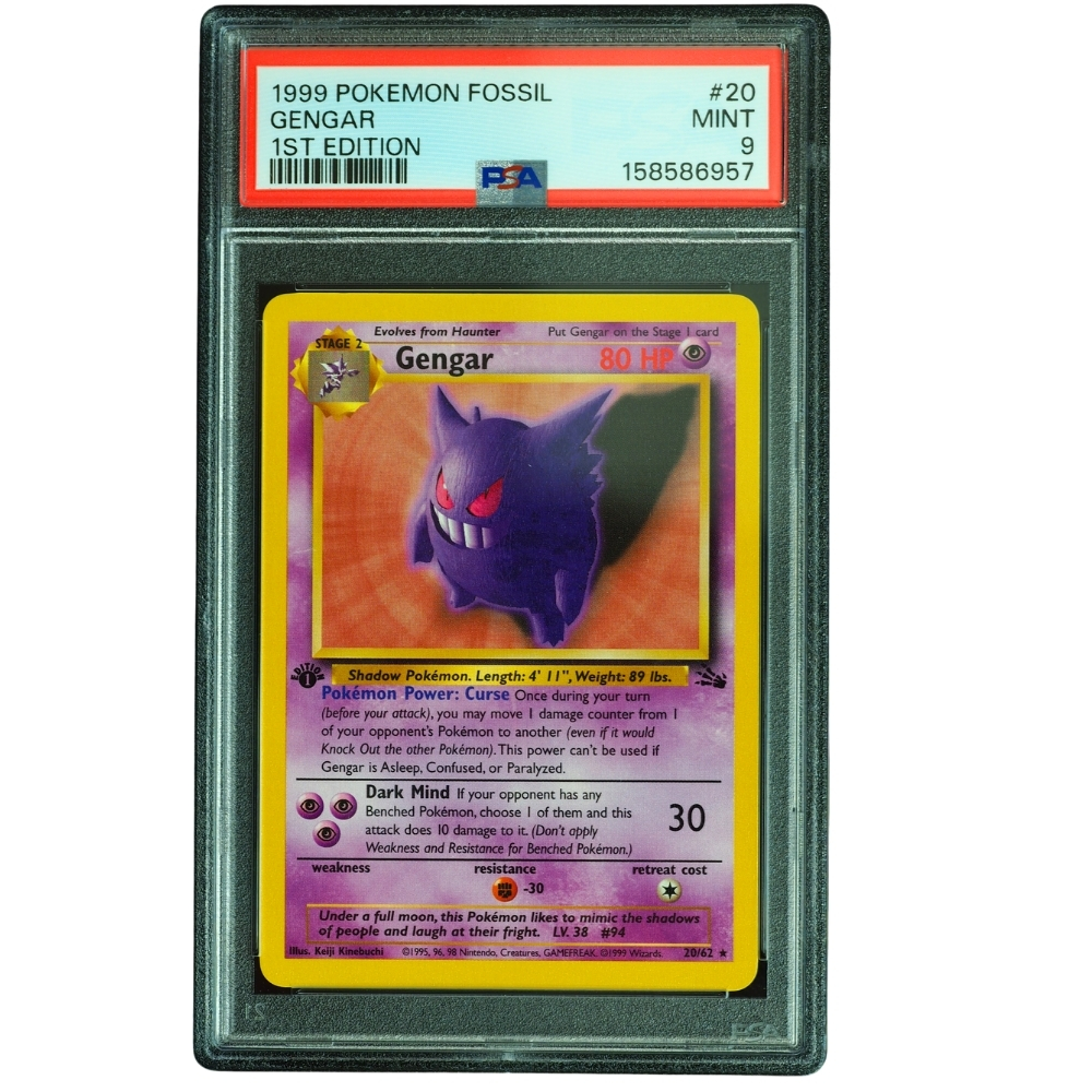 Buy Gengar #20/62 Fossil 1st Edition PSA 9 Pokémon Card Online