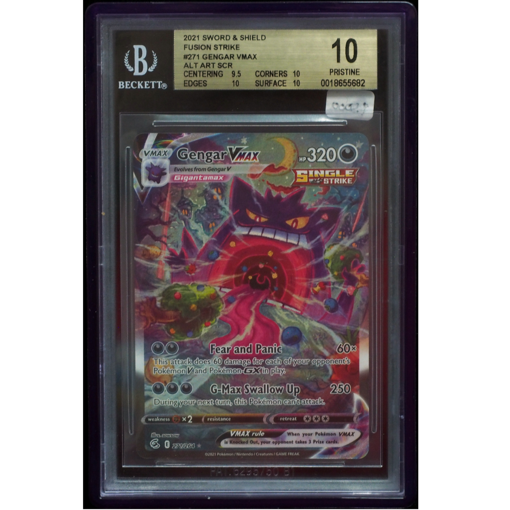 2021 Pokémon Gengar VMAX #271 Fusion Strike BGS 10 Pristine