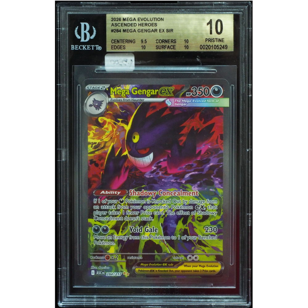 2026 Pokémon Mega Gengar ex #284 Ascended Heroes Special Illustration Rare BGS 10